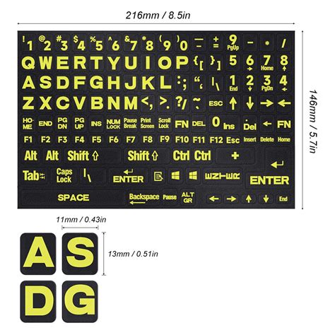 Snapklik.com : Universal English Large Lettering Keyboard Stickers For ...