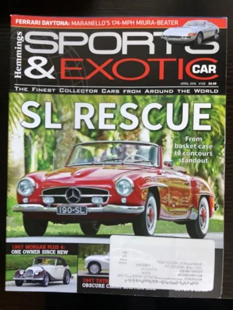 Hemmings Sports And Exotic Car Magazine Issue 128 April 2016 Mercedes 190sl £3 93 Picclick Uk