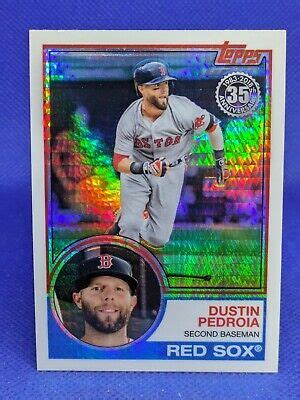 Topps Th Anniversary Dustin Pedroia Red Sox Prism Refractor