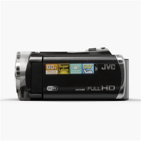 3d low-poly jvc ex310 black