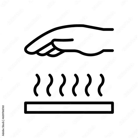 Warning Sign For Hot Surface Vector And Illustration Graphic Caution Do Not Touch Hot Surface
