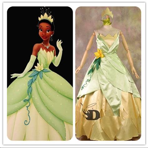 Tiana Adult Costume The Princess And The Frog Cosplay Dress Party Ball