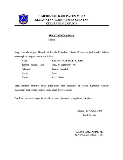 Surat Keterangan Mengabdi Pdf