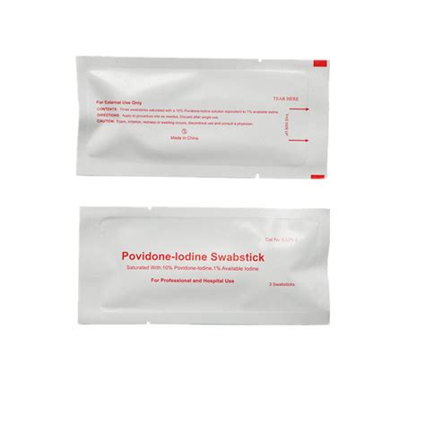 Safety Standard Antiseptic Povidone Iodine Swabstick For Clinical