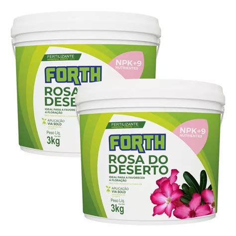 Kit 2 Adubo Fertilizante Forth Rosa Do Deserto 3kg Floração MercadoLivre