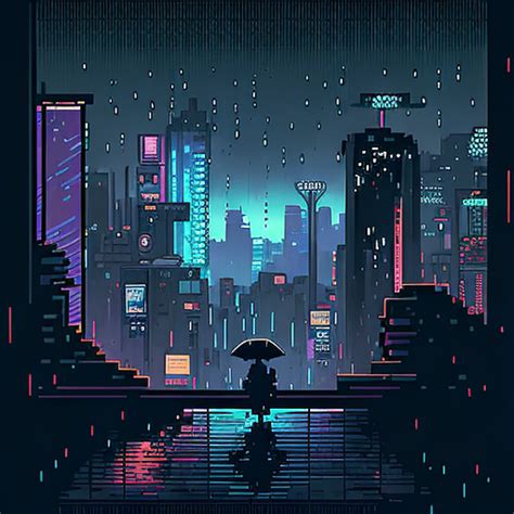 Artstation Pixel Art Scene Daylight Cyberpunk City Atelier Yuwaciaojp