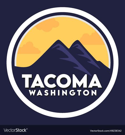 Tacoma washington united states of america Vector Image