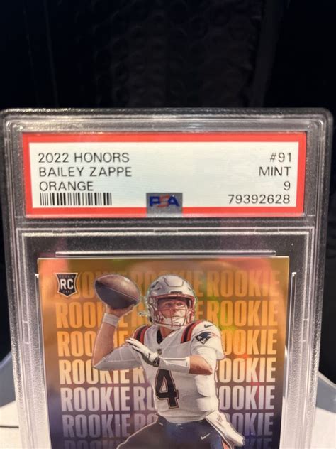 Bailey Zappe Orang Holo Honors Psa Mint Ebay