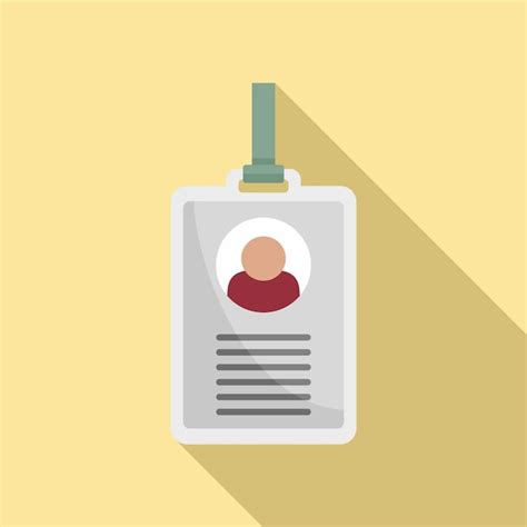 Premium Vector Personal Information Id Card Icon Flat Illustration Of