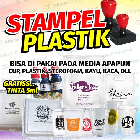 Jual Stampel Cup Plastik Sterofoam Tinta Permanen Waterproof