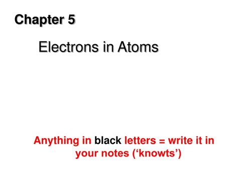 Ppt Chapter 5 Electrons In Atoms Powerpoint Presentation Free