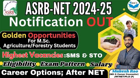 Asrb Net Notification Out Sms And Sto Vacancies Icar