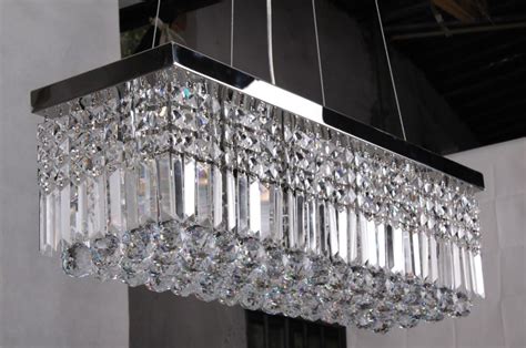 Rectangular Crystal Chandelier Lighting Light Fixtures Design Ideas