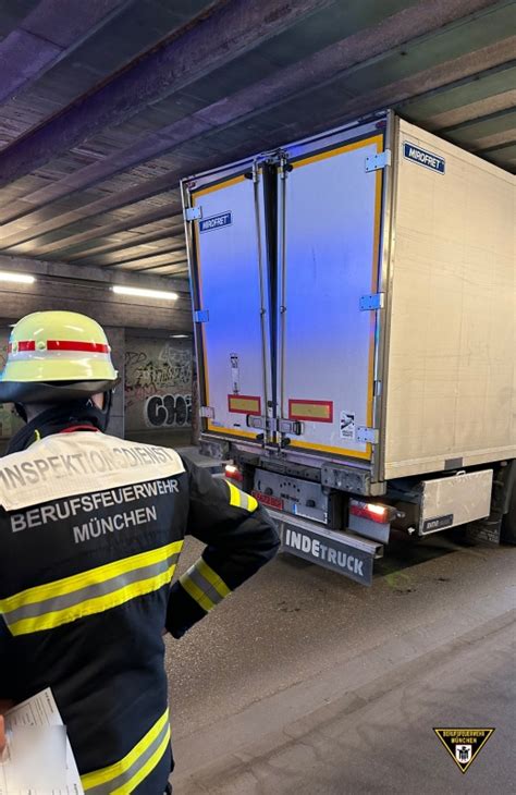 Lkw Steckt In Unterf Hrung Einsatzbericht M Nchen Isarvorstadt