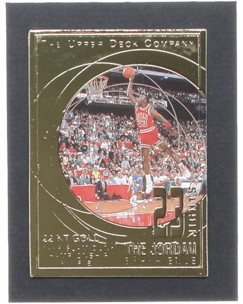 Michael Jordan 1997 Upper Deck 23 Nights Jordan Experience 22Kt Gold ...