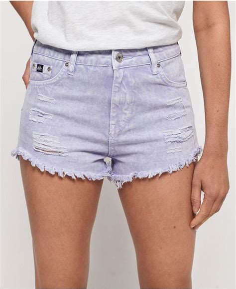 Superdry Eliza Shorts Violet Find Den Bedste Pris