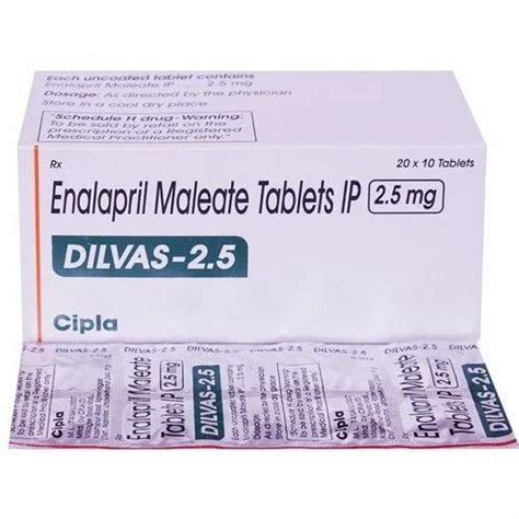 Mg Dilvas Mg Mg Enalapril Table Packaging Size