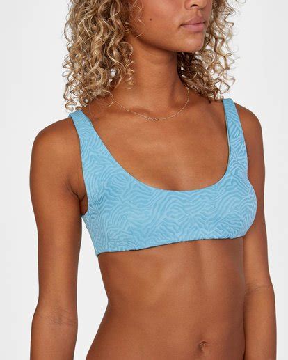 RUN WILD SCOOP NECK BIKINI TOP RVCA