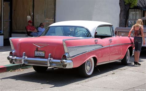 1957 Chevrolet Bel Air 4d Htp Pink Rvr 57 Chevy Bel Air