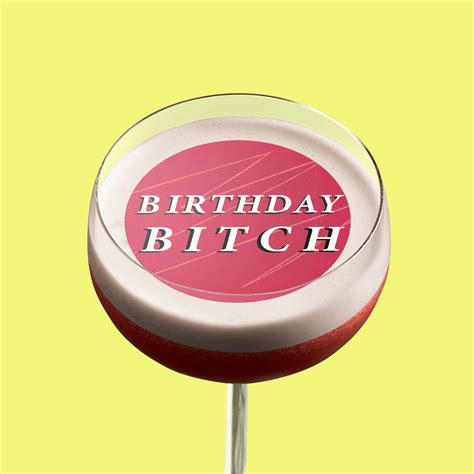 Birthday Bitch Drink Topper Edible Cocktail Toppers