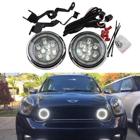 2x Halo LED Daytime Running Lights Angel Eye Rally Light For MINI