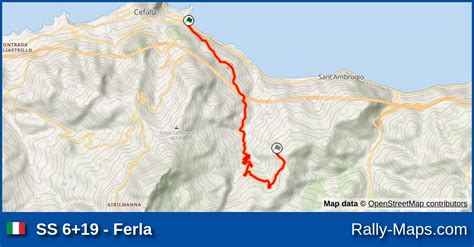 Ss 619 Ferla Stage Map Targa Florio Rally Internazionale Di