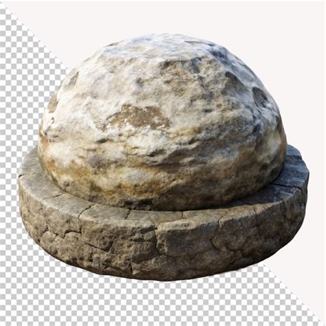 Premium Psd Round Stone Podium On Transparent Background