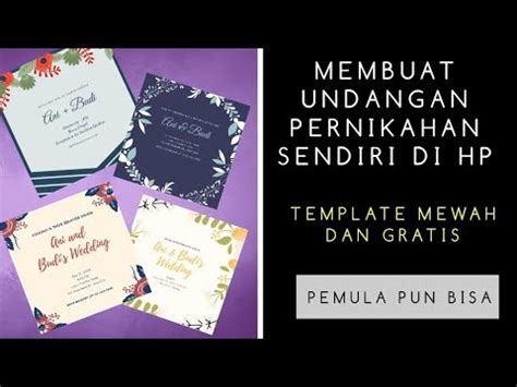 Cara Membuat Undangan Pernikahan Yang Mudah Canva Tutorial Youtube