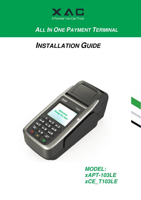 Xac Automation T Le Terminal User Manual Rev