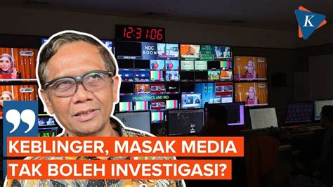 Mahfud MD Kritik RUU Penyiaran Larang Jurnalisme Investigasi YouTube