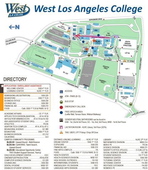 West Los Angeles College Campus Map - (West L.A. College or WLAC ...