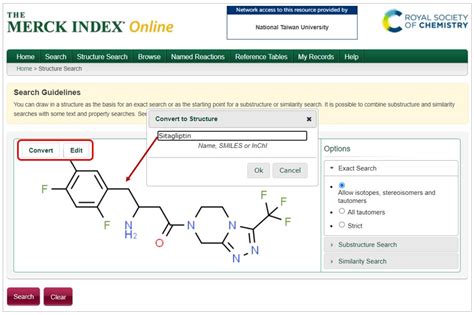 MERCK INDEX ONLINE化學品與藥物的綜合性百科全書 國立臺灣大學圖書館參考服務部落格