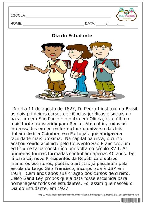 Texto Sobre O Dia Do Estudante Interpreta O E Gabarito Sololearn