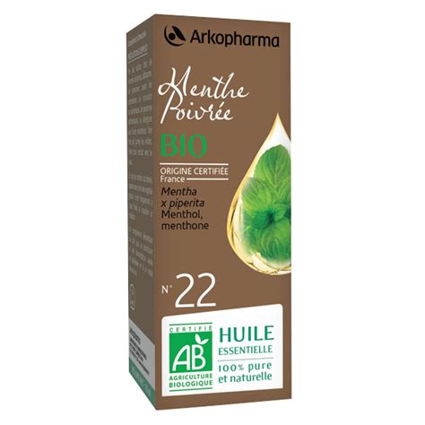 Arko Essentiel Huile Essentielle Bio Menthe Poivrée N22 10ml Prix