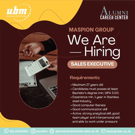 Lowongan Kerja Pt Maspion Acc Ubm