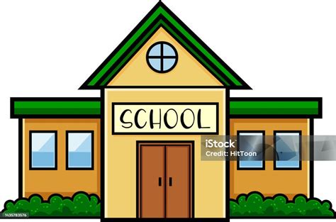 Cartoon School Building Stock Illustration Download Image Now