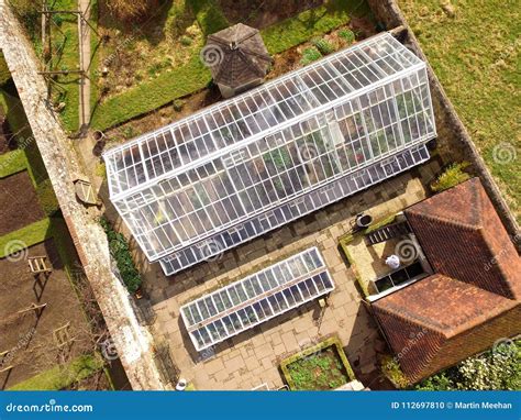 Aerial View Of A Large Greenhouse And Cloche Stock Photo Image Of