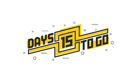 15 days to go countdown sign for sale or promotion. 10083885 Vector Art ...