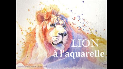 Lion à l aquarelle Speed painting coloré YouTube