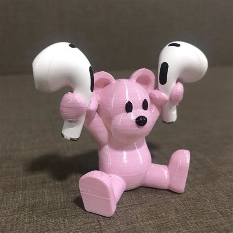 Stl File Bear Airpods Holder・3d Printable Model To Download・cults