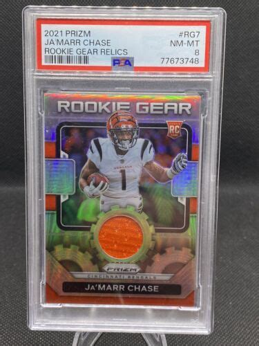 Panini Prizm Jamarr Chase Rookie Gear Patch Silver Rg Rc