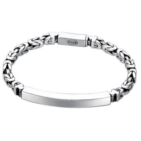 Bracelet Argent Biker Gourmette Homme Chaine Maille BijouxStore