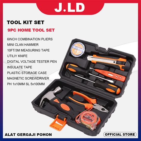 Jual Jld Toolkit Set Pcs Alat Pertukangan Palu Handtool Box Perkakas