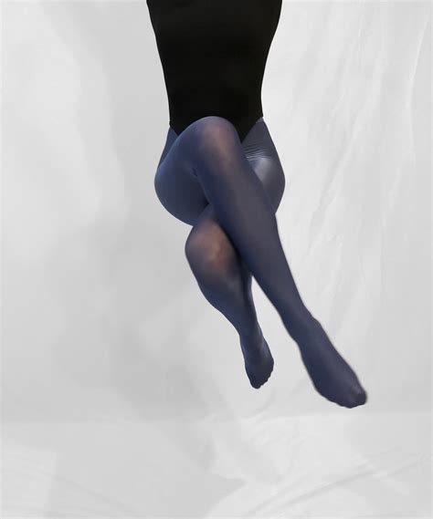 Shiny Glossy Pantyhose Tights Navy Blue Etsy