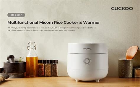 CUCKOO CR 0675F 6 Cup Uncooked Micom Rice Cooker 13 Menu Options