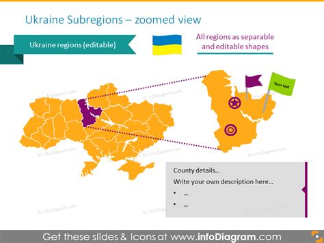 Ukraine Regions Map PPT Slide