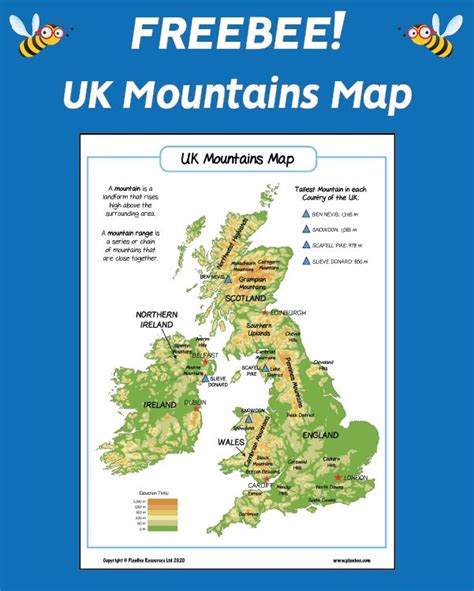 Uk Mountains Map Ks2 Ks2 Map Skills Map