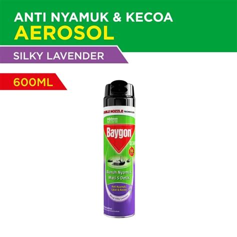 Baygon Aerosol Silky Lavender 600ml Lazada Indonesia