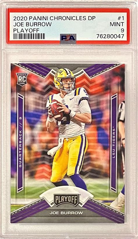 Joe Burrow Panini Chronicles Draft Picks Playoff Lsu Tigers