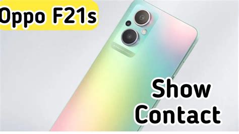 How To Show All Contact In Oppo F21s Contact Setting In Oppo F21s